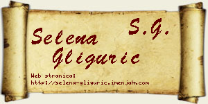 Selena Gligurić vizit kartica